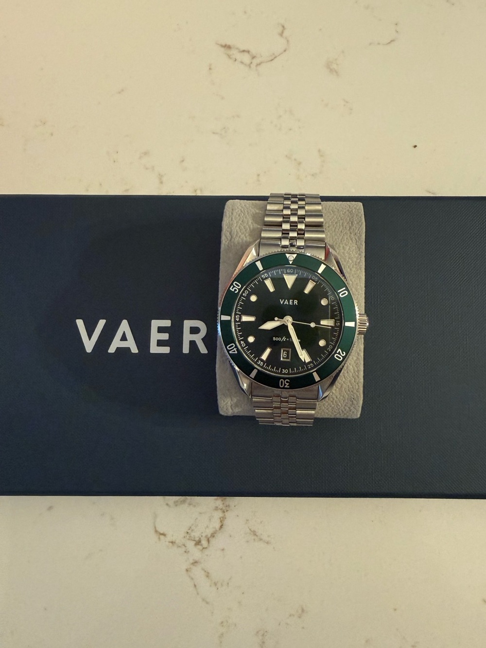 Vaer DS2 Meridian Green 42mm Dive Watch w/ Extra Strap & Box
